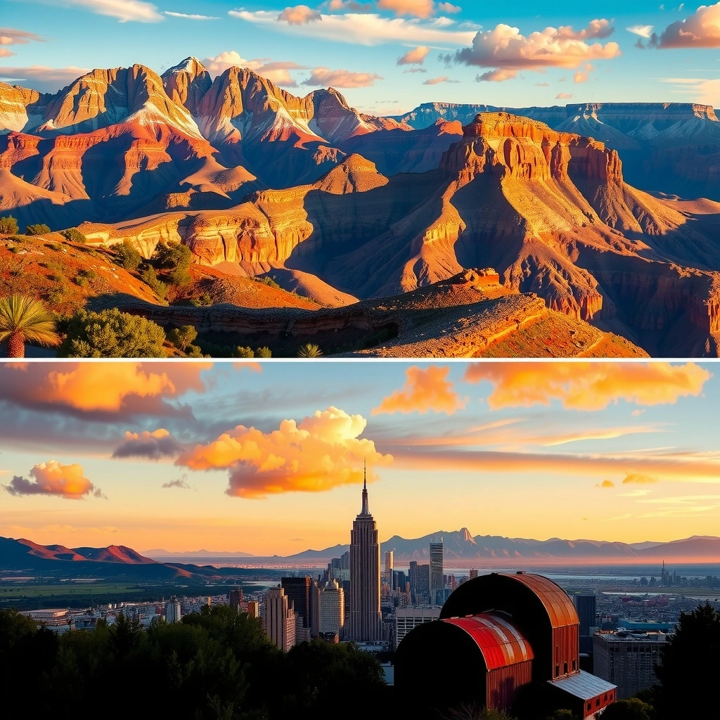 Потрясающие пейзажи Америки - горы, океаны и города